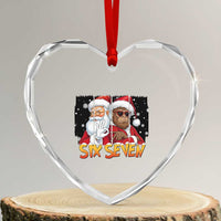 Six Seven Meme Santa Bigfoot Heart Crystal Glass Ornament 67 Viral Gen Alpha Slang Christmas Gift - Wonder Print Shop