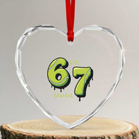 Six Seven Meme Tennis Lover Heart Crystal Glass Ornament Gen Alpha Slang Gift - Wonder Print Shop