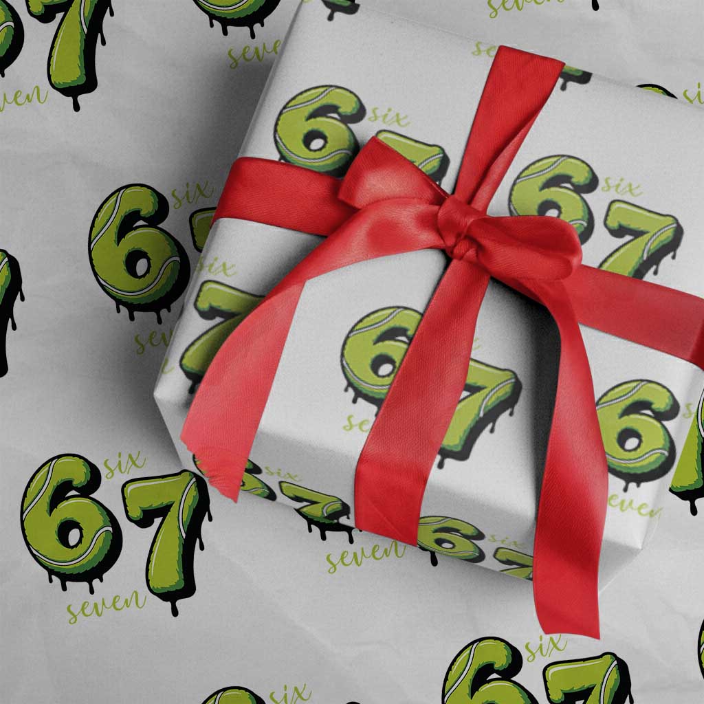 Six Seven Meme Tennis Lover Wrapping Paper Roll Gen Alpha Slang Gift - Wonder Print Shop