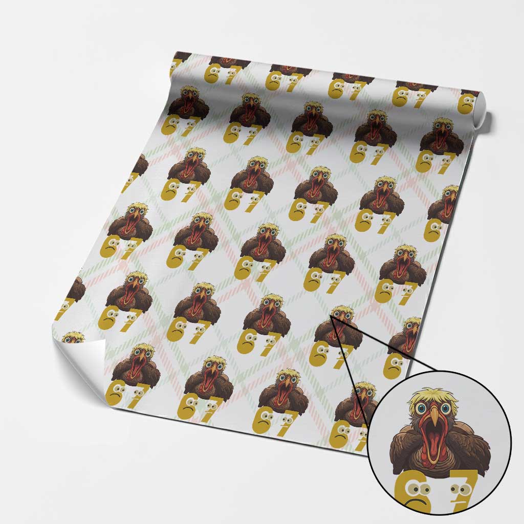 Six Seven Meme Turkey Wrapping Paper Roll Trending Gen Alpha Thanksgiving Gift - Wonder Print Shop