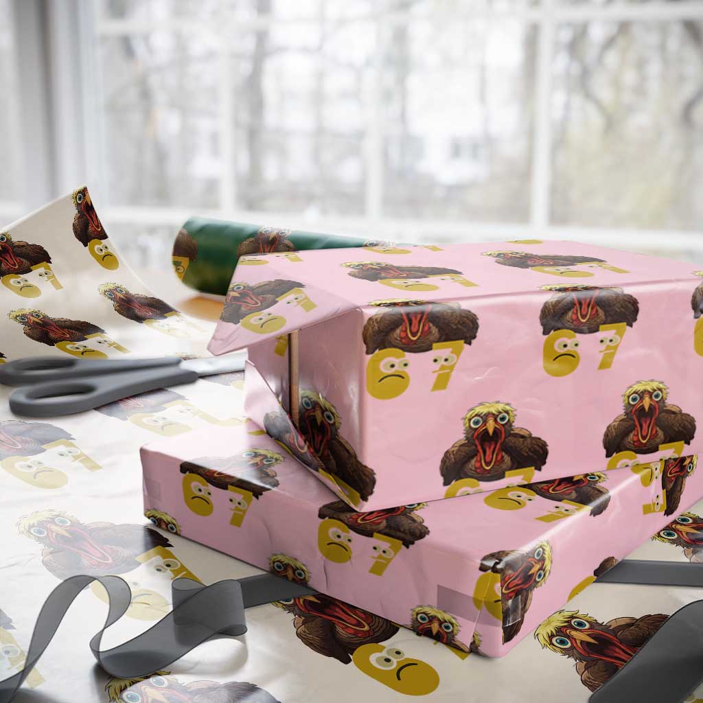 Six Seven Meme Turkey Wrapping Paper Roll Trending Gen Alpha Thanksgiving Gift - Wonder Print Shop