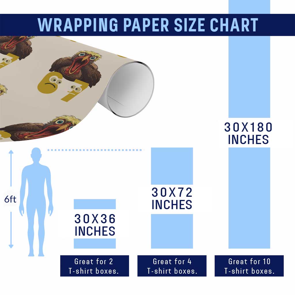 Six Seven Meme Turkey Wrapping Paper Roll Trending Gen Alpha Thanksgiving Gift - Wonder Print Shop