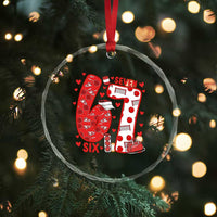 Six Seven Tennis Meme Crystal Glass Ornament Funny Gen Alpha Valentine - Wonder Print Shop