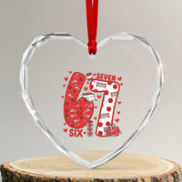 Six Seven Tennis Meme Heart Crystal Glass Ornament Funny Gen Alpha Valentine - Wonder Print Shop