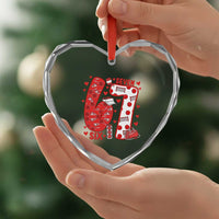 Six Seven Tennis Meme Heart Crystal Glass Ornament Funny Gen Alpha Valentine - Wonder Print Shop
