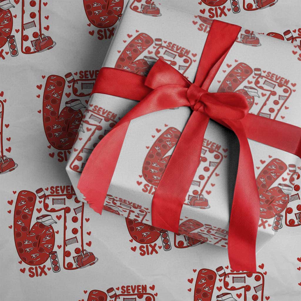 Six Seven Tennis Meme Wrapping Paper Roll Funny Gen Alpha Valentine - Wonder Print Shop
