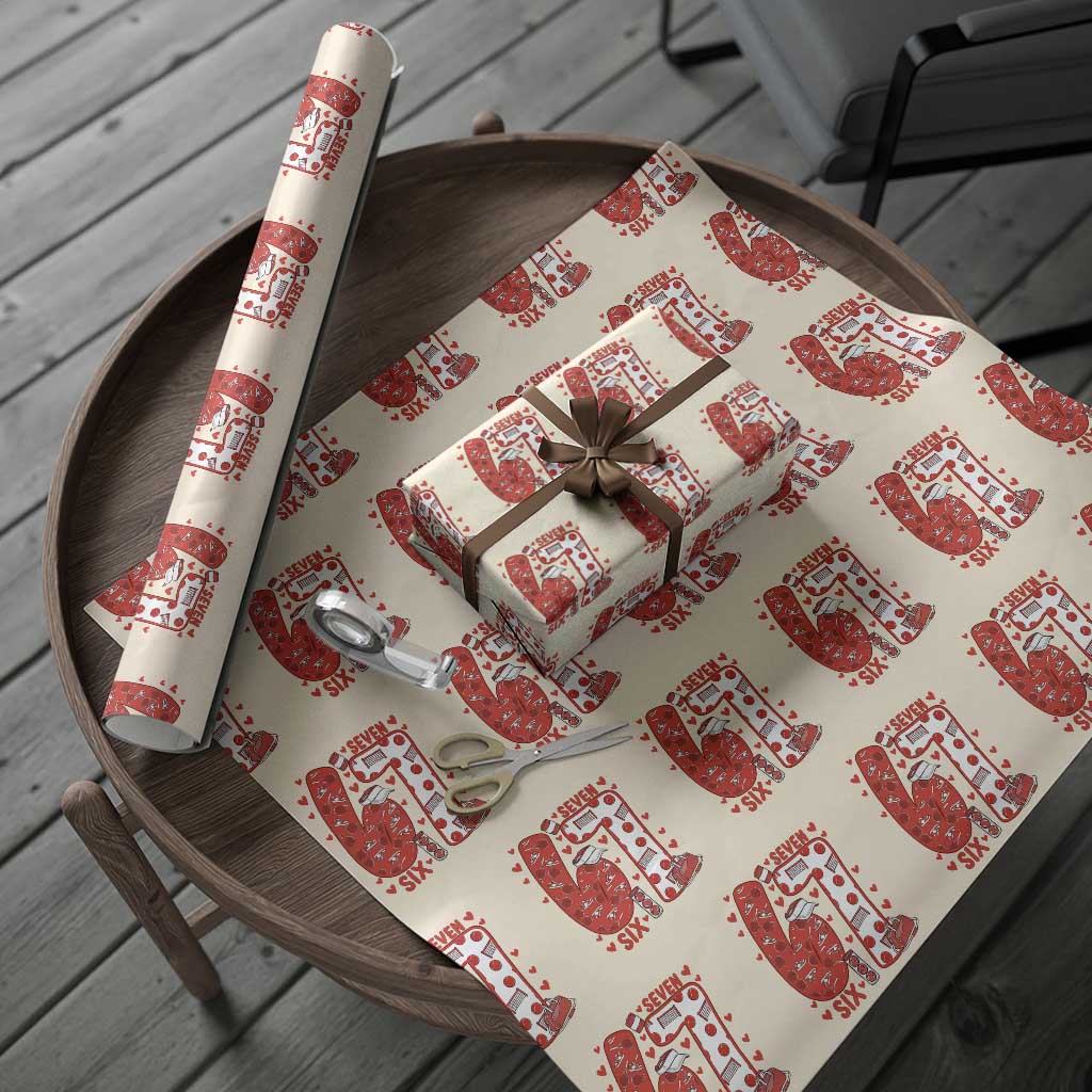 Six Seven Tennis Meme Wrapping Paper Roll Funny Gen Alpha Valentine - Wonder Print Shop