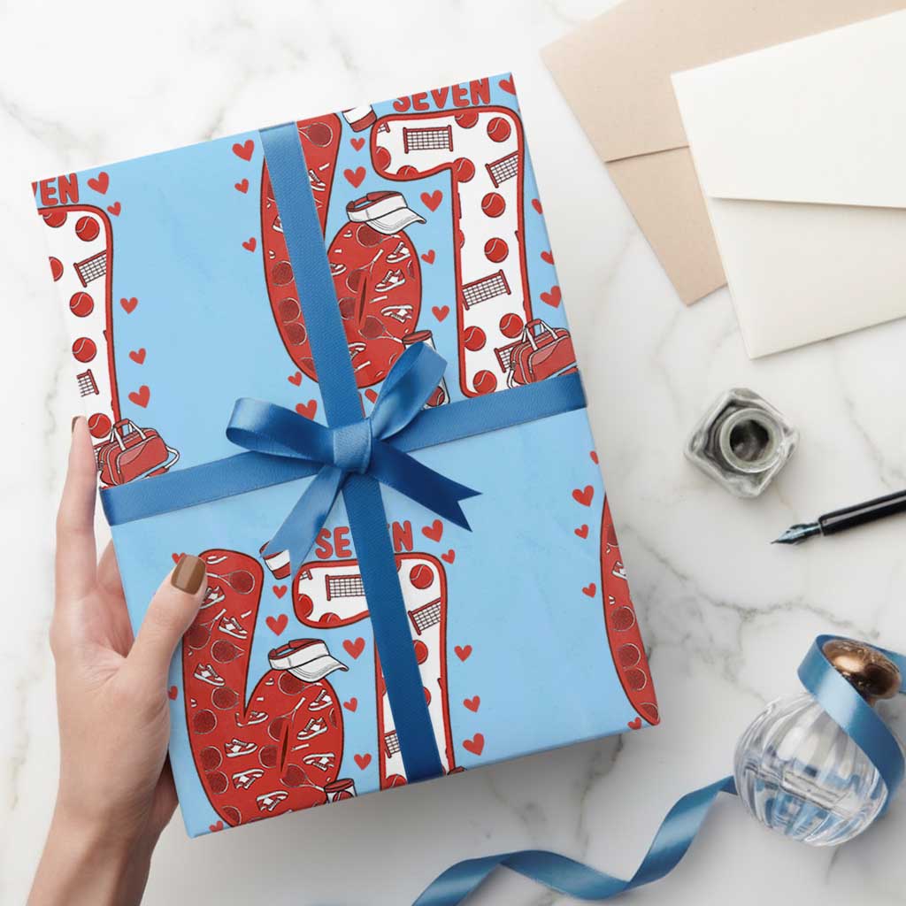 Six Seven Tennis Meme Wrapping Paper Roll Funny Gen Alpha Valentine - Wonder Print Shop