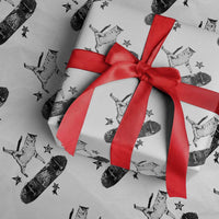 Skateboard Cat Y2K Wrapping Paper Roll Rockstar Gf Aesthetic Cat Retro Grunge Skater - Wonder Print Shop