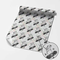 Skateboard Cat Y2K Wrapping Paper Roll Rockstar Gf Aesthetic Cat Retro Grunge Skater - Wonder Print Shop
