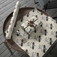 Skateboard Cat Y2K Wrapping Paper Roll Rockstar Gf Aesthetic Cat Retro Grunge Skater - Wonder Print Shop