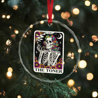 Skeleton 420 Cannabis Crystal Glass Ornament Tarot Card The Stoner Weed Lover - Wonder Print Shop