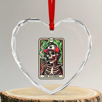 Skeleton 420 The Stoner Heart Crystal Glass Ornament Retro Tarot Card Weed Lover Cannabis Trippy Vibes - Wonder Print Shop