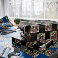 Skeleton 420 The Stoner Wrapping Paper Roll Retro Tarot Card Weed Lover Cannabis Trippy Vibes - Wonder Print Shop