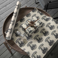 Skeleton Biker Vintage Motorcycle Graphic Wrapping Paper Roll Everything Will Kill You So Choose Something Fun