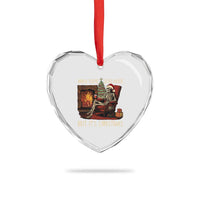 Skeleton Christmas Heart Crystal Glass Ornament When You're Dead Inside But It's Xmas Chillin' - Wonder Print Shop