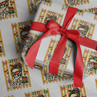 Skeleton Juneteenth Freedom Wrapping Paper Roll African American Pride Gift