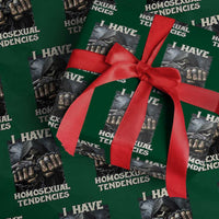 Skeleton Meme Wrapping Paper Roll I Have Homosexual Tendencies Funny Edgy Hard Cringe