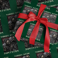 Skeleton Meme Wrapping Paper Roll Tummy Ache Survivor Funny Cool Edgy Hard Cringe
