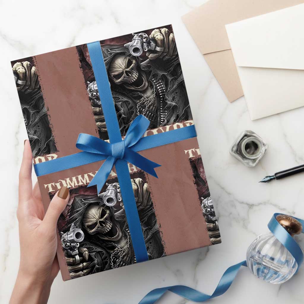 Skeleton Meme Wrapping Paper Roll Tummy Ache Survivor Funny Cool Edgy Hard Cringe