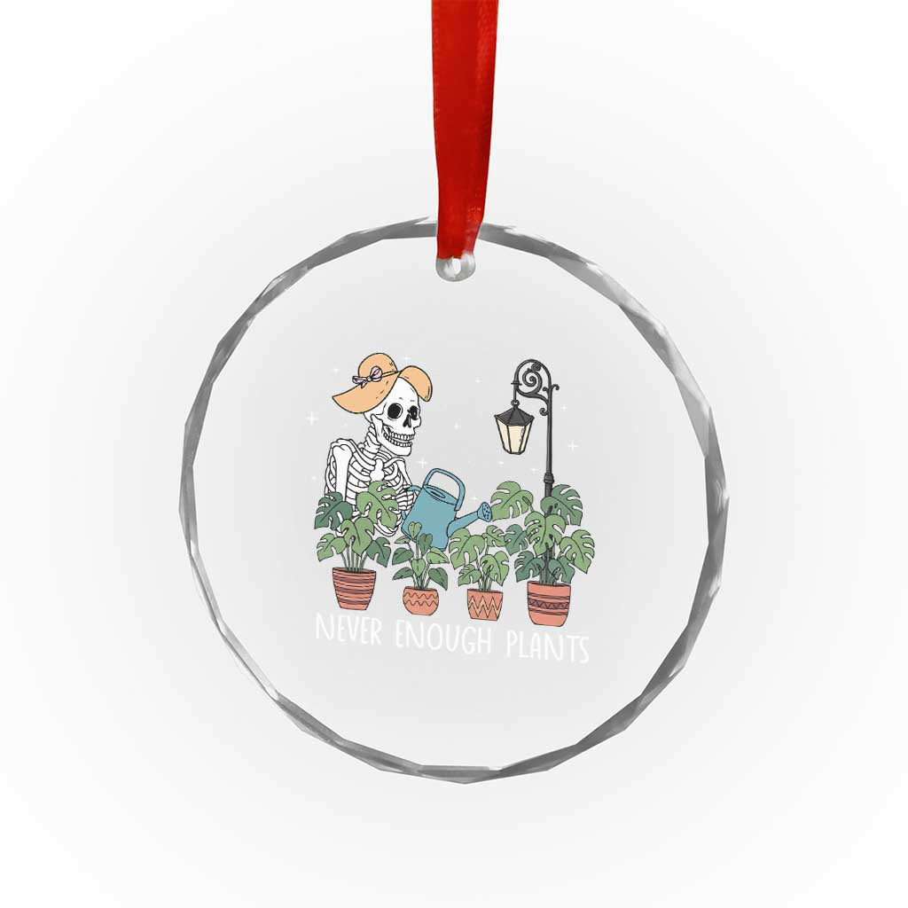 Skeleton Monstera Lover Crystal Glass Ornament Never Enough Plants TS12