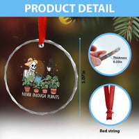 Skeleton Monstera Lover Crystal Glass Ornament Never Enough Plants TS12