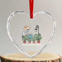 Skeleton Monstera Lover Heart Crystal Glass Ornament Never Enough Plants - Wonder Print Shop