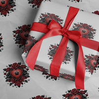 Skeleton Soccer Player Wrapping Paper Roll Valentine Day Gift