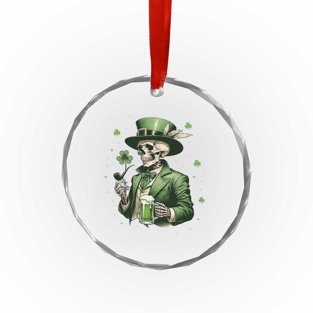 Skeleton St Patricks Day Drinking Crystal Glass Ornament Irish Party Gift