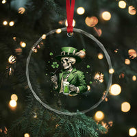 Skeleton St Patricks Day Drinking Crystal Glass Ornament Irish Party Gift