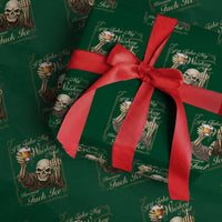 Skeleton Whiskey Wrapping Paper Roll I Will Take My Whiskey Neat No Ice