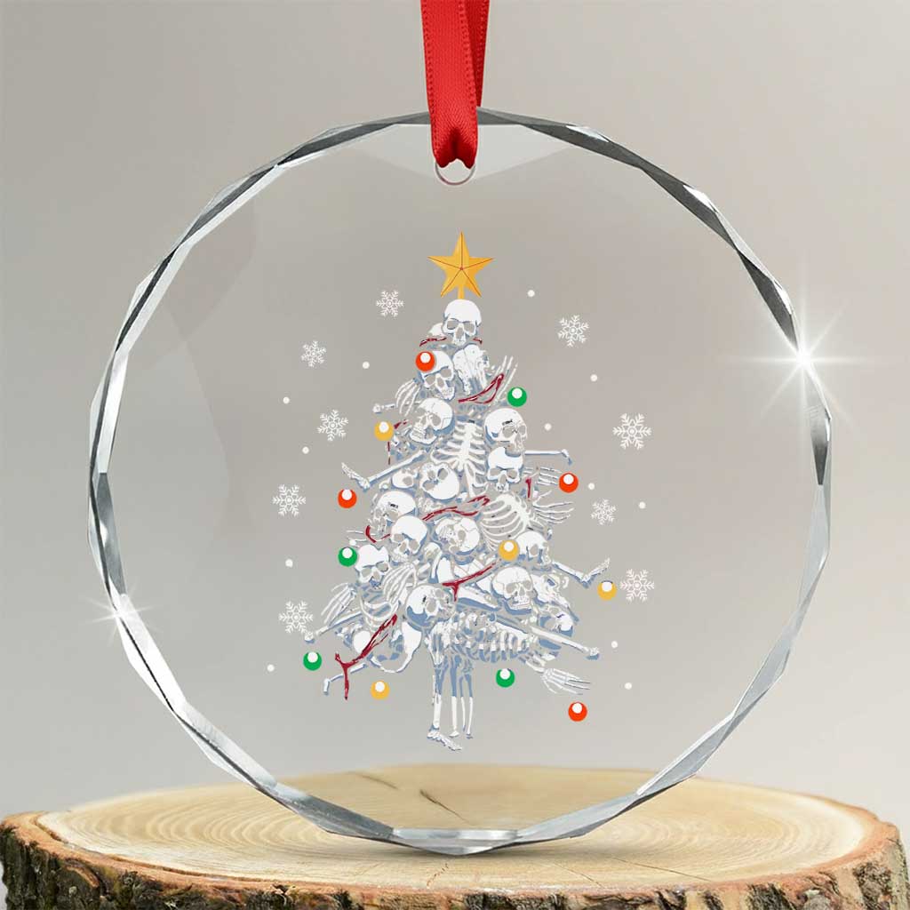 Skeleton Xmas Crystal Glass Ornament Skull Christmas Tree TS09