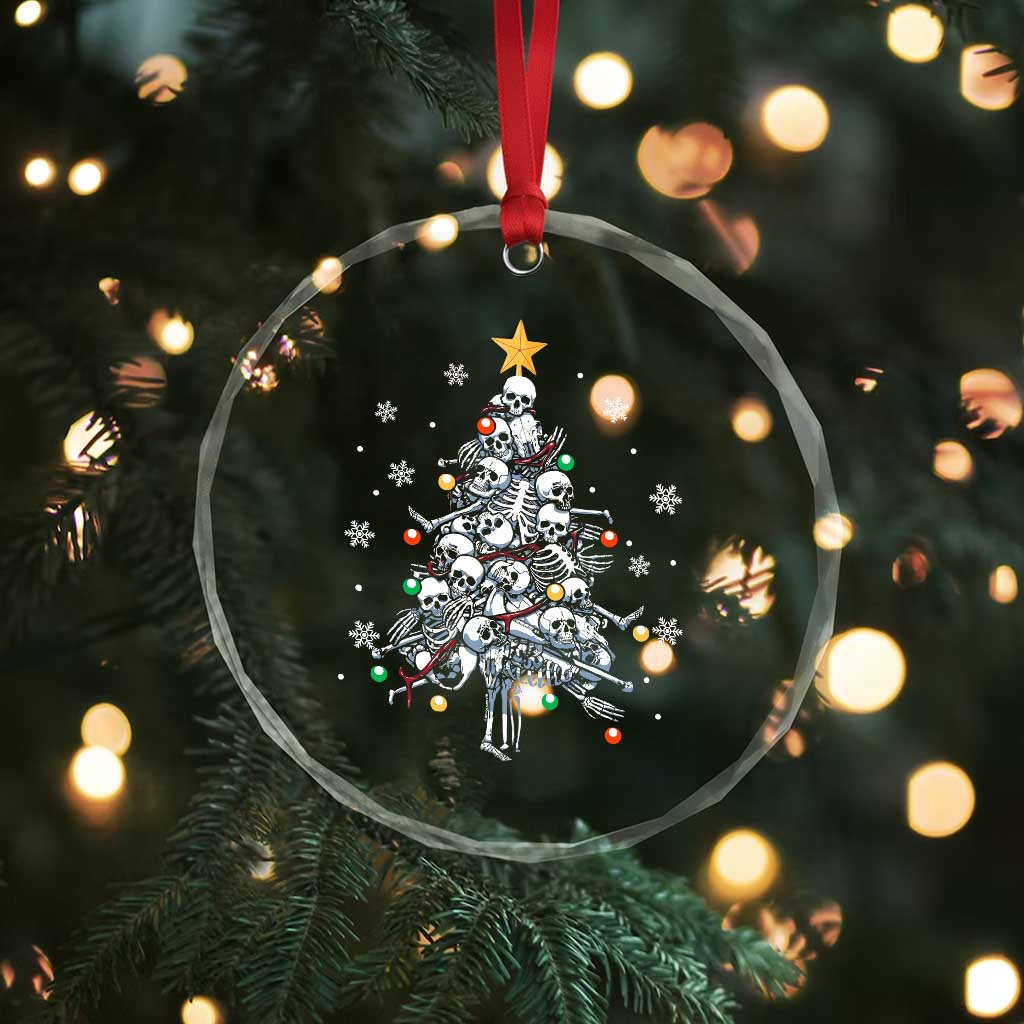 Skeleton Xmas Crystal Glass Ornament Skull Christmas Tree TS09