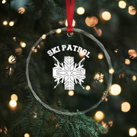 Ski Patrol Crystal Glass Ornament Mountain Rescue Winter Slopes Skiing Snowboarding - Wonder Print Shop