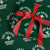 Ski Patrol Mountain Rescue Wrapping Paper Roll Winter Slopes Skiing Snowboarding - Wonder Print Shop