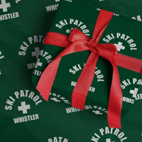 Ski Patrol Whistler Wrapping Paper Roll Winter Slopes Skiing Snowboarding - Wonder Print Shop