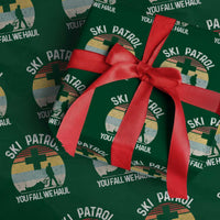 Ski Patrol You Fall We Haul Wrapping Paper Roll Funny Skiing Skier Winter Sport - Wonder Print Shop