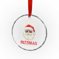 Skibidi Rizzmas Xmas Crystal Glass Ornament Rizz Santa Claus Retro Funny Xmas Gen Alpha Kid TS10