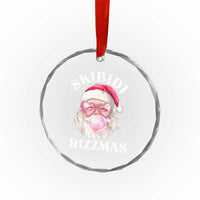 Skibidi Rizzmas Xmas Crystal Glass Ornament Rizz Santa Pink Bubble Gum Funny Xmas Gen Alpha Girl Kids TS10