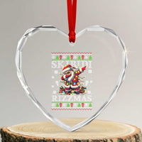 Skibidi Rizzmas Xmas Heart Crystal Glass Ornament Rizz Santa Claus Funny Xmas Gen Alpha - Wonder Print Shop
