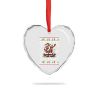 Skibidi Rizzmas Xmas Heart Crystal Glass Ornament Rizz Santa Claus Funny Xmas Gen Alpha - Wonder Print Shop
