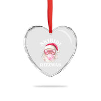 Skibidi Rizzmas Xmas Heart Crystal Glass Ornament Rizz Santa Pink Bubble Gum Funny Xmas Gen Alpha Girl Kids - Wonder Print Shop
