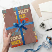 Skibidi Toilet Rizz Ohio Wrapping Paper Roll Funny Gen Alpha Slang Rizzler Game