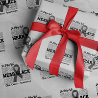 Skin Cancer Awareness Month Wrapping Paper Roll In May We Wear Black