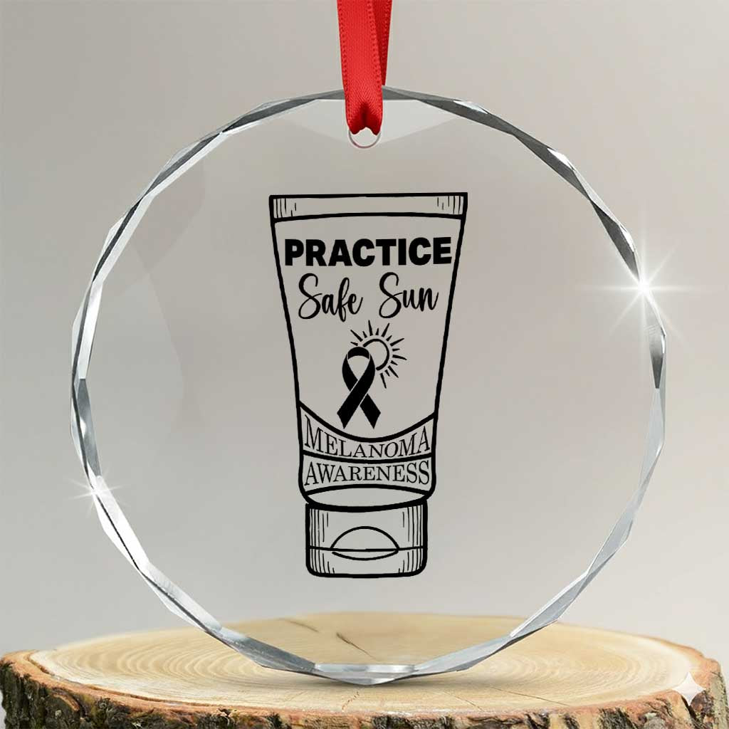 Skin Cancer Prevention Crystal Glass Ornament Practice Safe Sun Awareness Gift