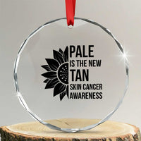 Skin Cancer Survivor Warrior Crystal Glass Ornament Pale Is The New Tan