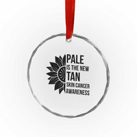 Skin Cancer Survivor Warrior Crystal Glass Ornament Pale Is The New Tan