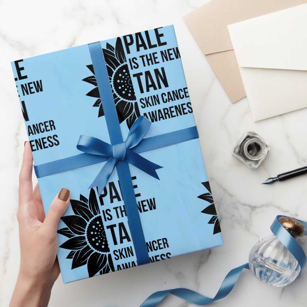 Skin Cancer Survivor Warrior Wrapping Paper Roll Pale Is The New Tan