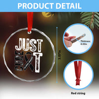 Skin Cancer Warrior Awareness Fighter Crystal Glass Ornament Just Cure It