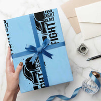 Skin Cancer Warrior Boxing Gift Wrapping Paper Roll His Fight My Fight